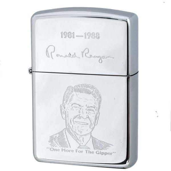 絶版/ヴィンテージ Zippo ジッポー 中古 1991年製造ロナルド・ウィルソン・レーガン [B]...