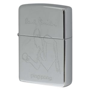 絶版/ヴィンテージ Zippo ジッポー 中古 1999年製造ZIPPO Paul Smith PingPong 卓球をする人 #250  [A]使用感少なく状態が良い｜Zippo専門店フラミンゴ Yahoo!店