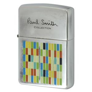 絶版/ヴィンテージ Zippo ジッポー 中古 2002年製造ZIPPO Paul Smith Collection シグネチャーストライプ 組み合わせVer. [B]使用感ありやや傷汚れあり｜zippo-flamingo