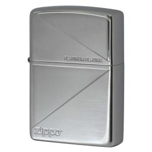 絶版/ヴィンテージ Zippo ジッポー 中古 2023年製造プラチナメッキ サテーナ＆ポリッシュ仕上げ MSC-PT2 [A]使用感少なく状態が良い｜zippo-flamingo