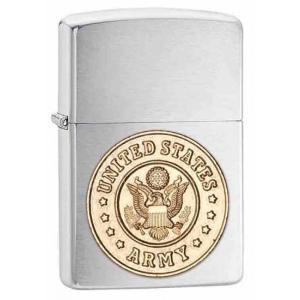 Zippo ジッポライター Army Emblem Brushed Chrome 280ARM メール便可