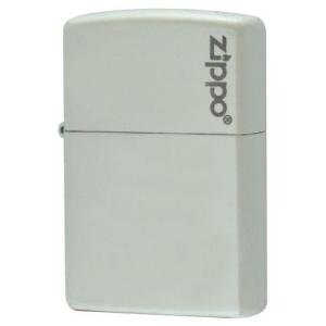 Zippo ジッポライター White Matte ホワイトマット ロゴ 214ZL メール便可｜zippo-flamingo