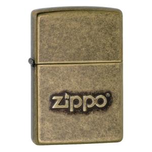 Zippo ジッポライター Stamped Zippo Logo Antique Brass 28994 メール便可｜zippo-flamingo