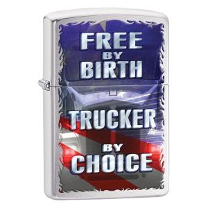 Zippo ジッポライター Free by Birth, Trucker by Choice 29078 メール便可｜zippo-flamingo