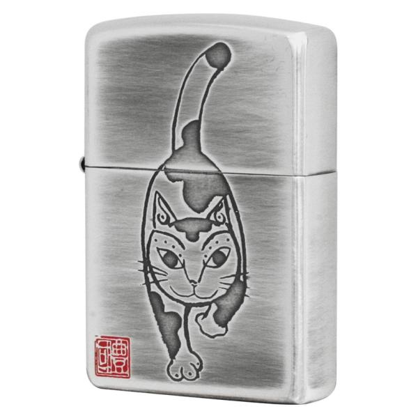 Zippo ジッポライター 墨絵画家・本多豊國 ねこ 70237