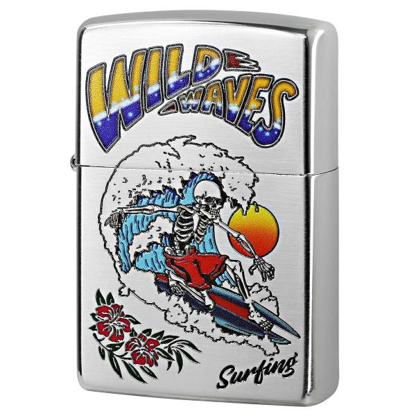 Zippo ジッポライター Surfing Skull サーフィン スカル 80063 メール便可