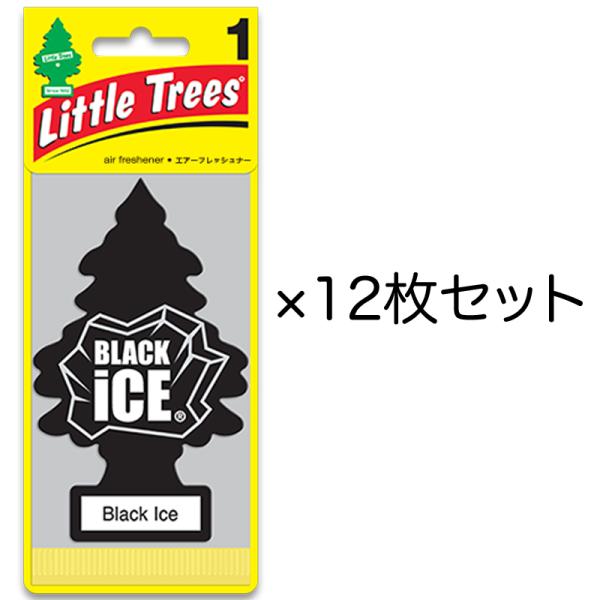 12枚セット Little Trees リトルツリー ブラック・アイス 1枚入り×12枚セット 車用...