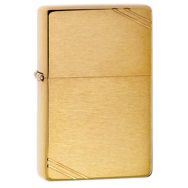ZIPPO ジッポーライター #240 1937レプリカ ブラッシュドブラスヴィンテージ コーナーカ...