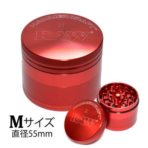 RAW×HAMMERCRAFT アルミニウムグラインダー  Msize（直径55mm） RED レッド｜zipponakamura