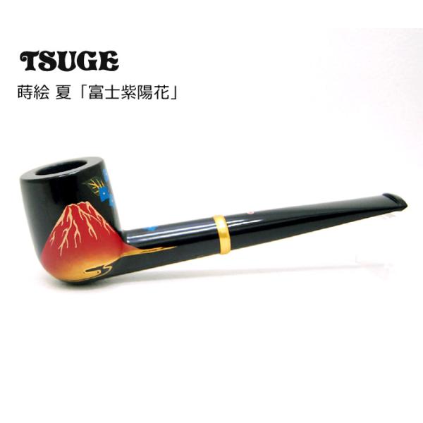 ツゲ  蒔絵  夏「富士紫陽花」