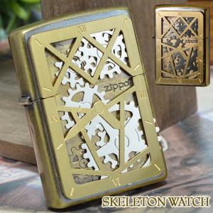 ZIPPO ジッポーライター 歯車が回る！ SKELETON WATCH スケルトンウォッチ ゴールド