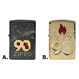 ジッポー ZIPPOライター ジッポライター| 90周年記念2022年製A.通常記念版くろ色メタルエ...