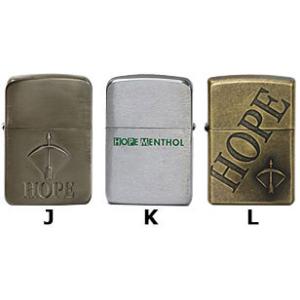 ジッポー ZIPPOライター ジッポライター| タバコ柄「HOPE」 K.メンソール版2001年製。赤いボトル柄｜zippoworld