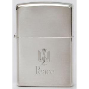 ジッポー ZIPPOライター ジッポライター| タバコ柄ピース「PEACE」 A.2015年製ギンメッキ深彫文字、未使用品｜zippoworld