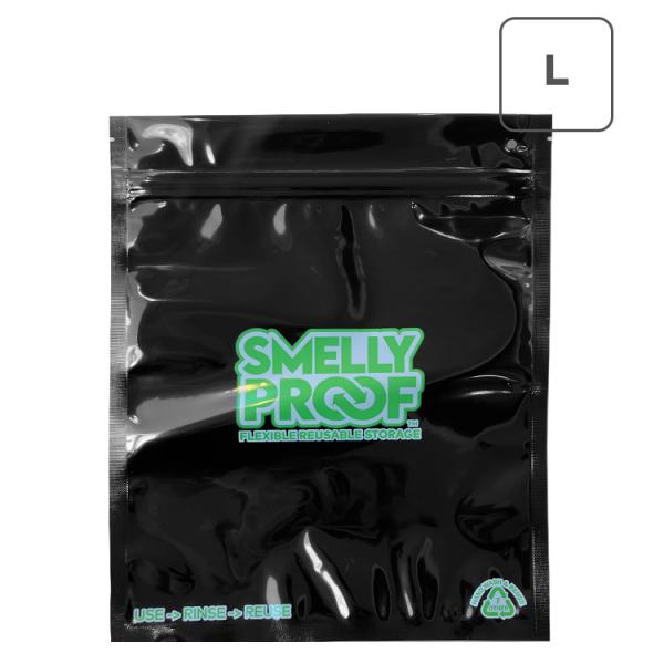 【メール便対応】 防臭ジップバッグ Smelly Proof Lサイズ ブラック