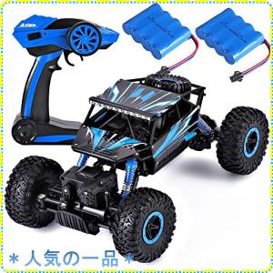 ラジコンカー RCカー 2つのバッテリー 付 2.4GHZ 4WD オフロードリモコンカー ラジコンオフロード 四駆 電動オフロ