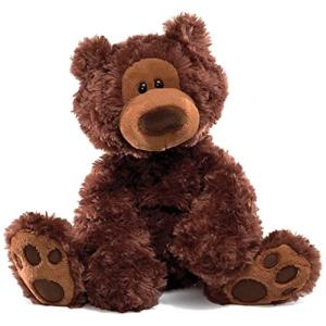 GUND 320046 Philbin Dark Brown Bear 33cmStuffed Plush Toy，30 x 23 x 18cm， C