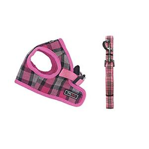 THAINハーネス リード1.5-3kgs 超小型犬 ハーネス リードセット チェック 胴輪 メッシュ 犬 ハーネス 人気 格子縞 ハーネス 猫 ドッ
