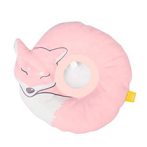 Komii 猫 小型犬 エリザベスカラー ソフトドーナツ型 かわいいアニマル柄 布製防水 軽量 傷口保護 傷舐め防止 引っ掻き防止 柔らかい 皮膚病