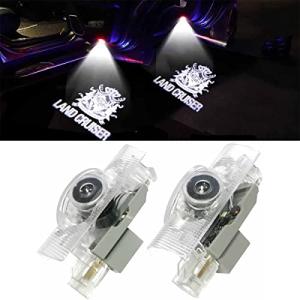 Hxqdt ランドクルーザー ロゴ投影 カーテシライト ドアウェルカムライト カーテシランプ 200系トヨタ LED車用カーテシ ドアランプ 角度調整