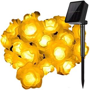 Berocia ストリングライト ソーラー led 屋外 30 led 8つのモード ローズ イイルミネーションライト太陽充電 IP65防水 クリスマ