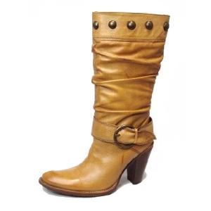 ブーツ レディース 厚底 ブラック 黒 Botas Jaca ハカ 本革レザー