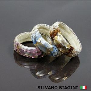 バングル 腕輪 ブレスレット パイソン レザー ヘビ革 蛇革 イタリア製 SILVANO BIAGINI 本革 ハンドメイド 母の日｜zizi-collection