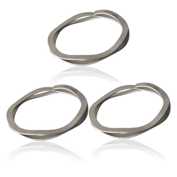 WAVECLIPS マネークリップ シルバー 3個セット はさみやすい 高強度 軽量 取付け簡単 ス...