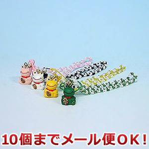 風水 携帯ストラップ ビーズタイプ かえる（10個までメール便対応）
