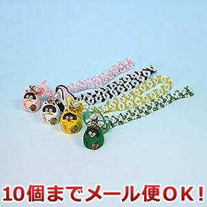 風水 携帯ストラップ ビーズタイプ たぬき（10個までメール便対応）