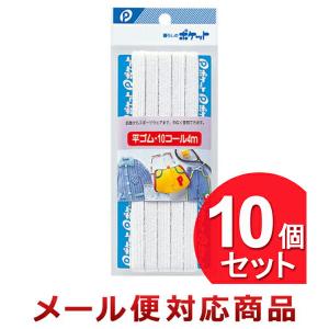 10個セット ポケット ゴム紐 ゴムひも 手芸 平ゴム 10コール 4m 01-004