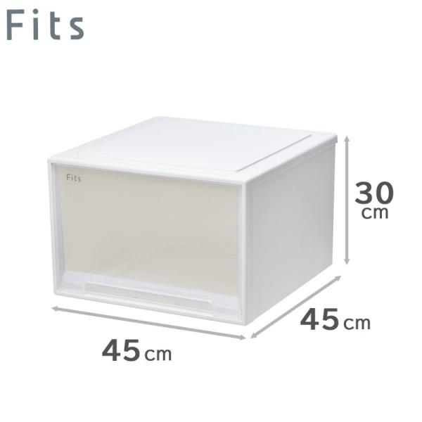 天馬 Fits フィッツケース 45-45L （ワイドディープ） WC（ホワイトクリア） 収納ケース...