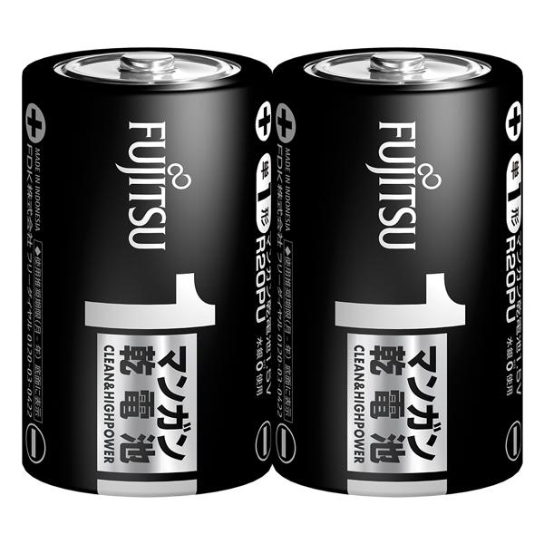 FDK マンガン乾電池 単1形 2本パック R20PU（2S）