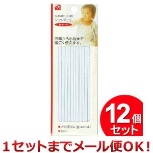 12個セット セイワプロ ソフト平ゴム（白・10コール）4m 23-060
