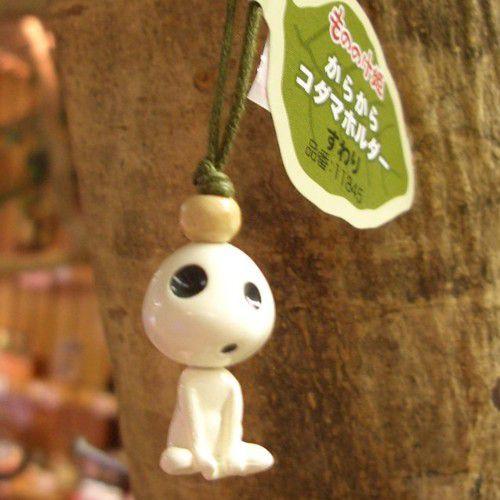 【もののけ姫コダマの携帯ストラップ】からからこだまホルダー/すわり