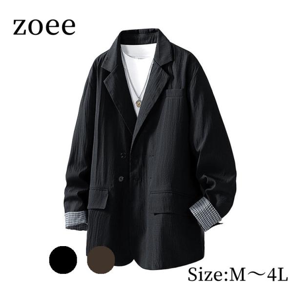 テーラードジャケット ライトアウター 春ジャケット メンズ 長袖 春/秋 M/L/2L/3L/4L ...