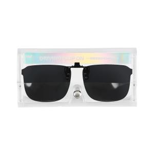SUNCUTGlasses/UV100%CUT サングラス｜偏光機能 クリップオン メガネの上から 跳ね上げ式 ウェリントン型