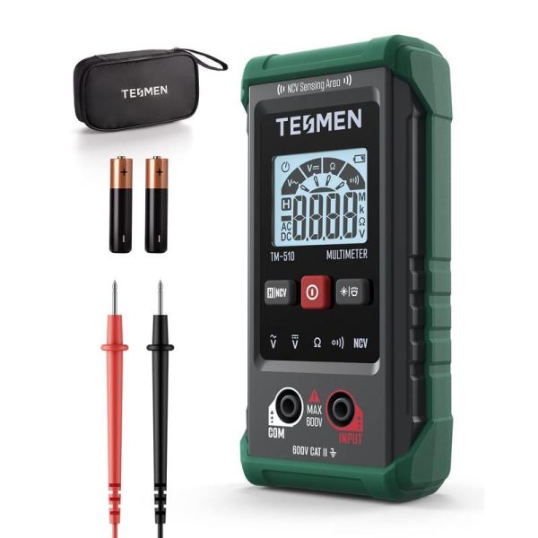TESMEN TM-510 テスター 、4000カウント デジタル 小型 マルチメーター、スマート測...