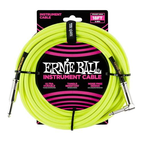 ERNIE BALL 6085 楽器用シールドケーブル 18フィート 5.49m BRAIDED I...