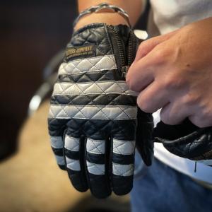 囚人グローブラムレザーグローブ ボーダー 手袋...の詳細画像3