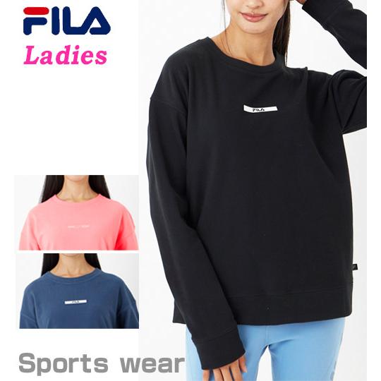 起毛素材ロングTシャツ ヨガウェア レディース 【FILA(フィラ)】 秋冬 トップス 無地 ヨガ ...