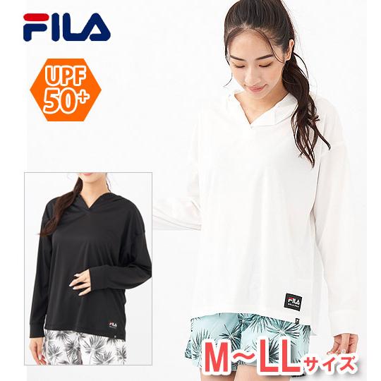 【ネコポスもOK】 ラッシュガード レディース ラッシュパーカー 長袖 【FILA(フィラ)】UVカ...