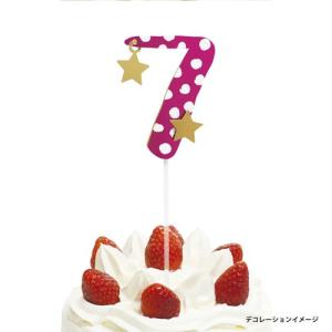 NUMBER TOPPER（ナンバートッパー） 7 ケーキトッパー 誕生日 パーティー 飾り 飾り付け デコレーション おしゃれ アレンジ 月齢フォト [M便 10/25]｜zonart-kamika