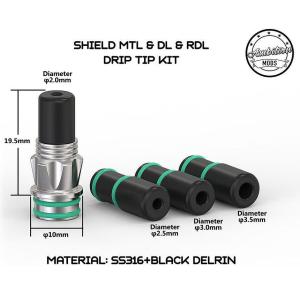 Ambition MODSアンビションモッヅShield MTL & RDA & DL Driptip Kit Black（ネコポス便送料300円引き対象商品*注意事項要確認）｜zonovaper