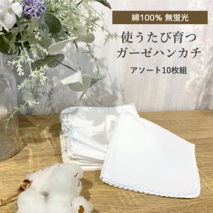 ハンカチ ガーゼ 10枚組 ガーゼハンカチ 綿100％ アソート