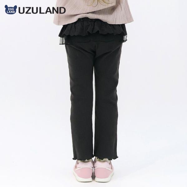 ガールズ レギンス テレコ 女の子 パンツ レギパン フリル UZULAND キッズ ベビー 80 ...