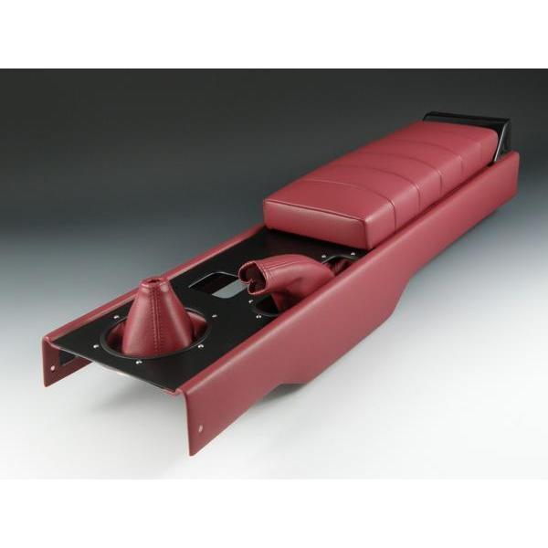 ユーノスNAロードスターMTマニュアル車用トラッドスタイルコンソール【レッド合成レザー貼り】肘掛付Z...