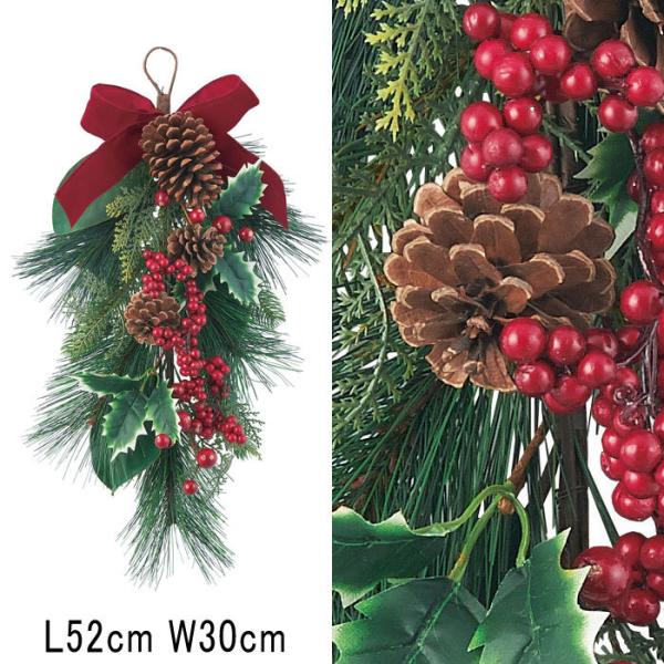 アスカ asca クリスマス 装飾品 ディスプレイ ベリーミックススワッグ(as249/107)