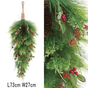 アスカ asca クリスマス 装飾品 ディスプレイ ミックスパインスワッグ(as249/106)｜zoukasousyoku-d