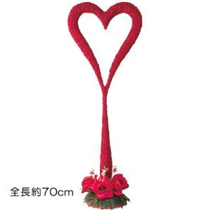 ハート バレンタイン 装飾 ディスプレイ)70cmレッドベルベットハートスタンド(DF45/148)｜zoukasousyoku-d